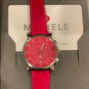 Michele pink women’s watch